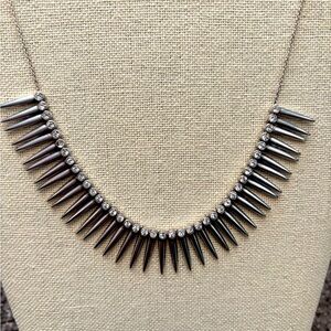 Stella & Dot Silver Renegade Collar Necklace-silver